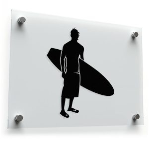Surfer Silhouette Vinyl Decal