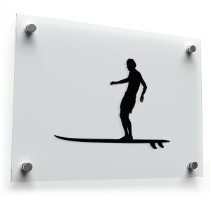 Surfer Silhouette Vinyl Sticker