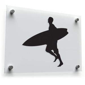 Surfer Silhouette Vinyl Sticker