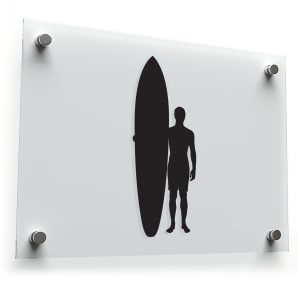 Surfer Silhouette Vinyl Sticker
