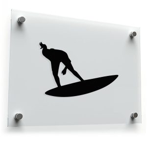 Surfer Silhouette Vinyl Sticker