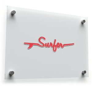 Surfer Text Decal Sticker