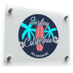 Surfing California Vinyl Sticker