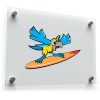 Surfing Parrot Vinyl Sticker 1