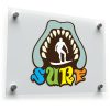 Surfing Shark Sticker 1