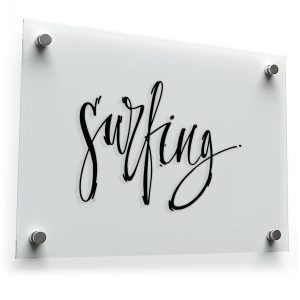 "Surfing" Script Sticker