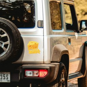 Alternative view of Swiss Cheese Vinyl Sticker