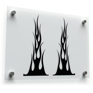Tall Flame Silhouette Vinyl Decal