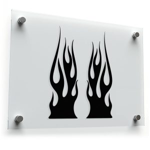 Tall Flame Sticker Set