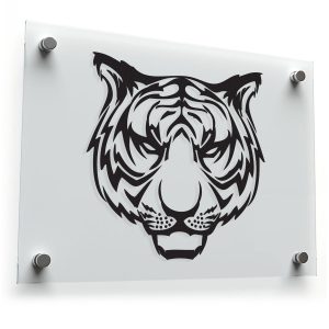 Tiger Head Silhouette Sticker