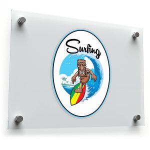 Tiki Surfer Vinyl Decal