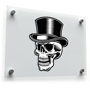 Top Hat Skull Sticker