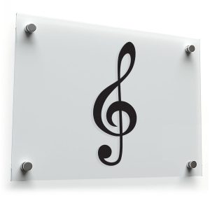 Treble Clef Silhouette Sticker