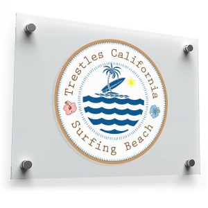 "Trestles California Surfing Beach" Sticker
