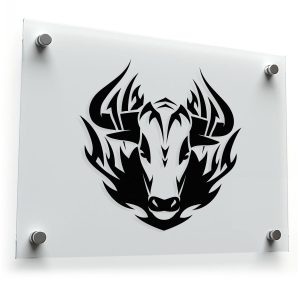 Tribal Bull Head Sticker