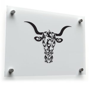 Tribal Bull Head Vinyl Sticker