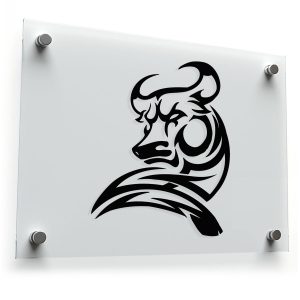 Tribal Bull Silhouette Sticker