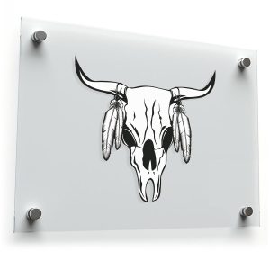 Tribal Bull Skull Sticker