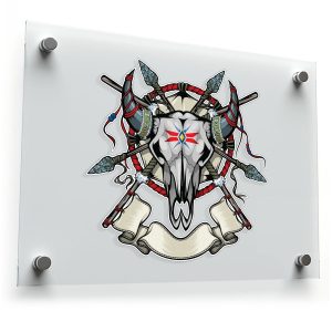 Tribal Bull Skull Sticker