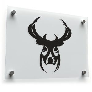 Tribal Deer Head Silhouette Sticker