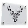 Tribal Deer Head Silhouette Vinyl Decal