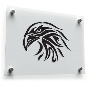 Tribal Eagle Head Vinyl Sticker