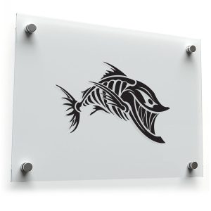 Tribal Fish Skeleton Vinyl Sticker