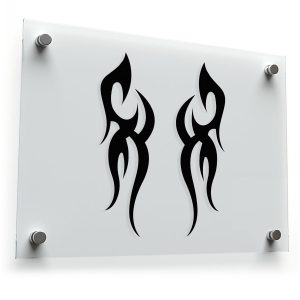 Tribal Flame Silhouette Stickers