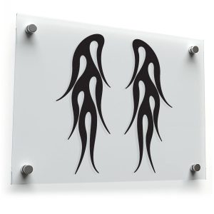 Tribal Flame Wing Vinyl Stickers