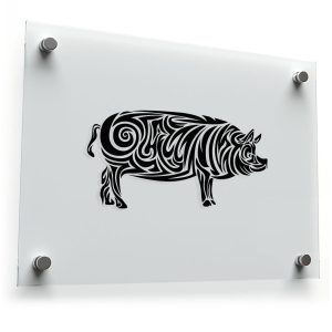 Tribal Pig Illustration Decal
