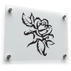 Tribal Rose Silhouette Sticker
