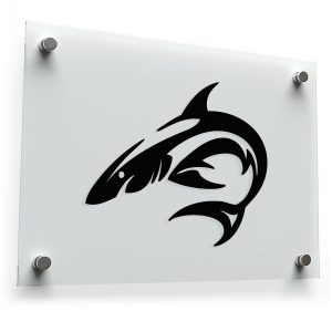 Tribal Shark Design Vinyl Sticker