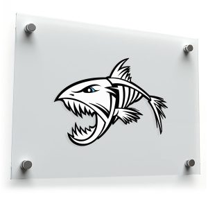 Tribal Shark Skeleton Sticker