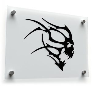 Tribal Skull Silhouette Sticker