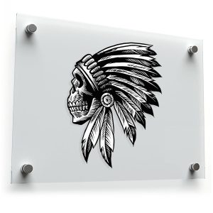 Tribal Skull Sticker