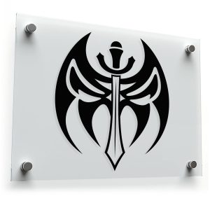 Tribal Sword and Wings Sticker