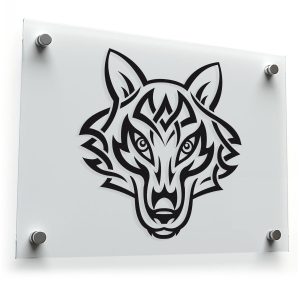 Tribal Wolf Head Decal