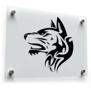 Tribal Wolf Head Sticker