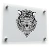 Tribal Wolf Head Vinyl Sticker