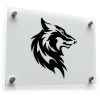 Tribal Wolf Head Vinyl Sticker