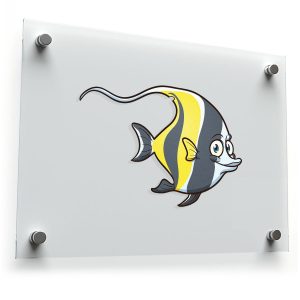 Tropical Angelfish Cartoon Sticker