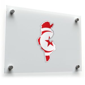 Tunisia Map Flag Sticker