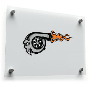 Turbo Skull Flame Decal