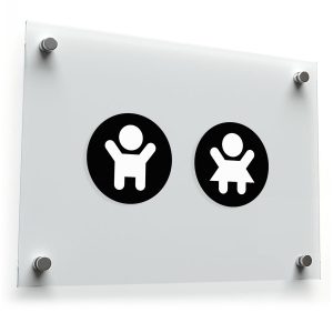 Unisex Restroom Door Stickers