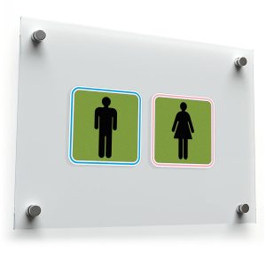 Unisex Restroom Sign Stickers