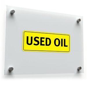Used Oil Sticker