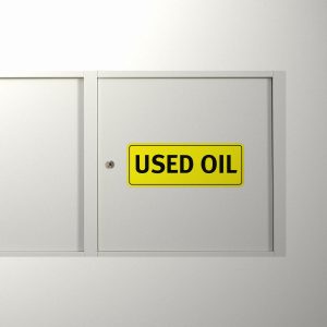 Alternative view of Used Oil Sticker