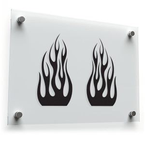 Vertical Flame Design Sticker