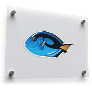 Vibrant Blue Tang Fish Sticker
