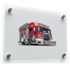 Vibrant Fire Truck Sticker 1